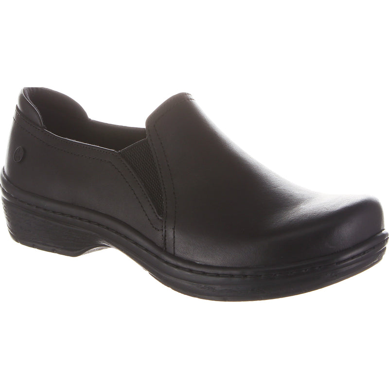 Klogs Moxy Women's Black Leather Slip-On Work Clogs - main