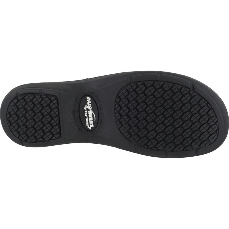 Easy WORKS by Easy Street Bind Women's Hot Coffee Patent Leather Slip-Resistant Clog - outsole