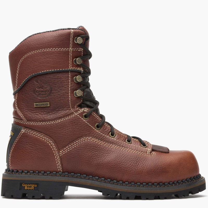 Georgia Boot AMP LT Logger Composite Toe Low Heel Waterproof Work Boot - profile