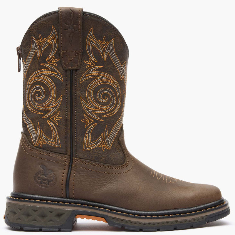 Georgia Boot Carbo-Tec LT Little Kids Brown Pull on Boot - profile
