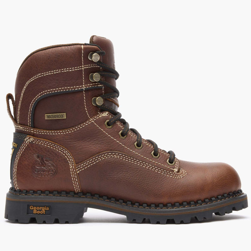 Georgia Boot AMP LT Logger Women's Alloy Toe Waterproof Low Heel Logger Boot - profile