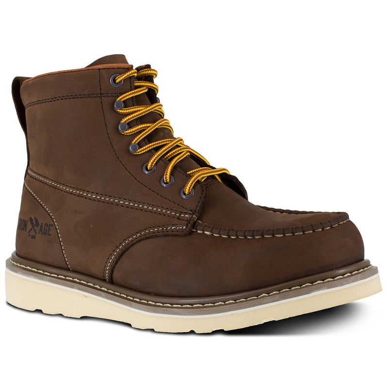 Iron Age Reinforcer Men's Steel Moc Toe Electrical Hazard Leather Work Boot - main