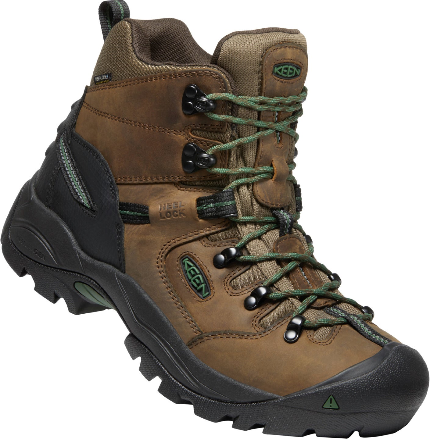 KEEN Utility 安全靴 ブラック/グリーン KEEN Utility® Pittsburgh Energy Men's Electrical Hazard Waterproof