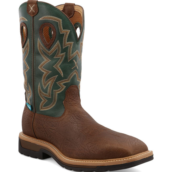 Twisted X Lite Men's 12-Inch Alloy Toe Electrical Hazard Waterproof Western Work Boot - main