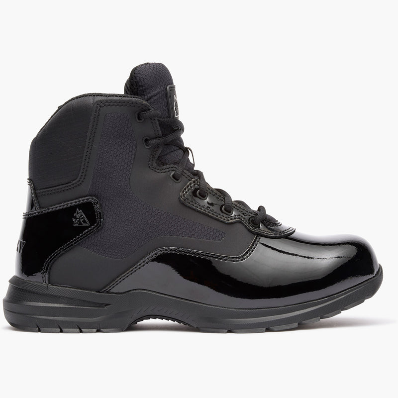 ""Rocky Cadet 6"" Black Side Zip Public Service Boot" - profile"