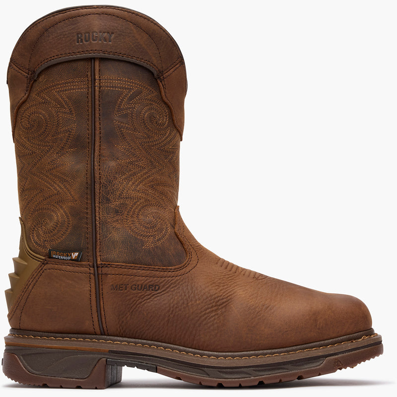 Rocky Square Toe Internal Met Guard Western Boot with TPU Heel Counter - profile