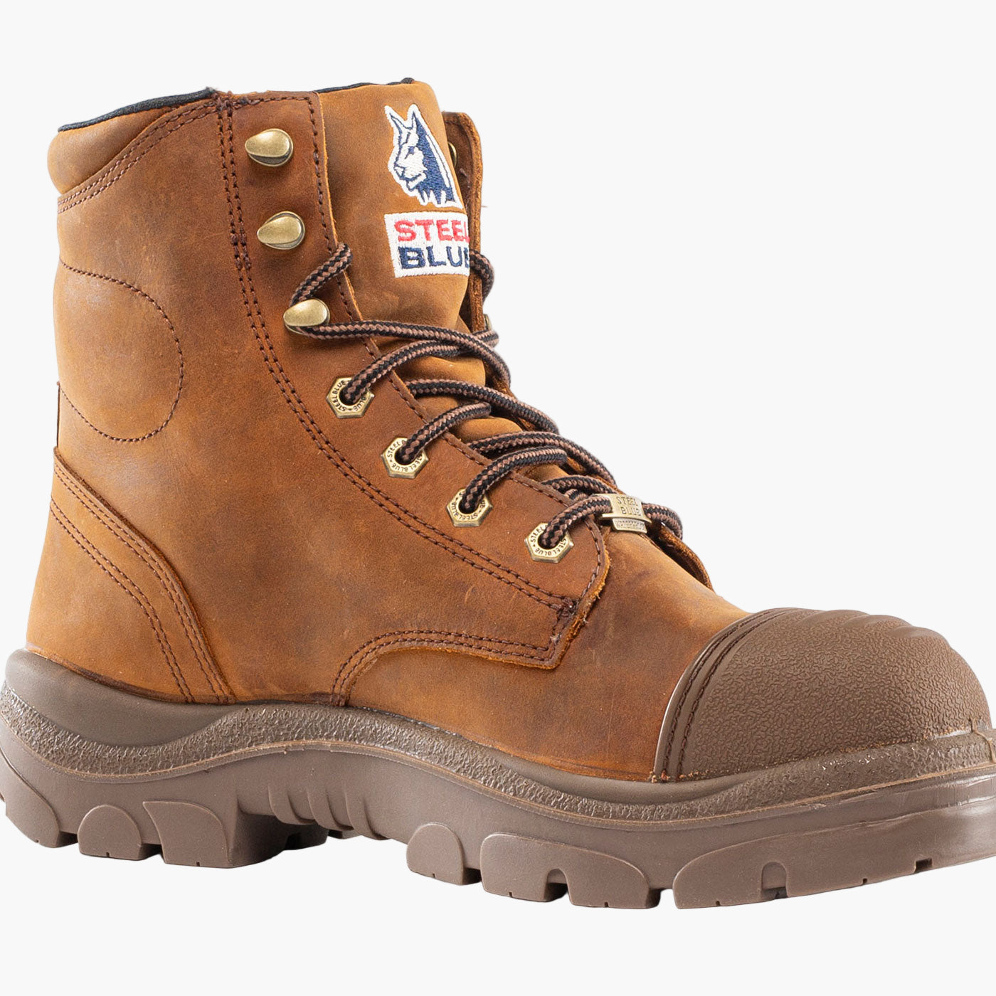 FRP製 TZM用　耐久アッパー　ノーマルタイプフェンダー ブルー　ライト付 Steel Blue Argyle Scuff Zip Men's 6 inch Electrical Hazard