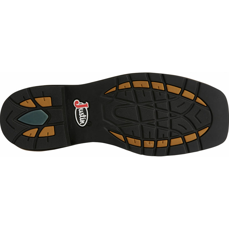 Justin Work Actuator Men's Composite Toe Static-Dissipative Western Pull-On Work Boot - outsole