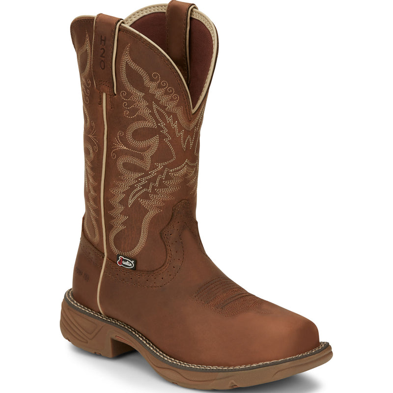 Justin Work Stampede Rush Women's Composite Toe Electrical Hazard Waterproof Pull-on Western Work Boot - main