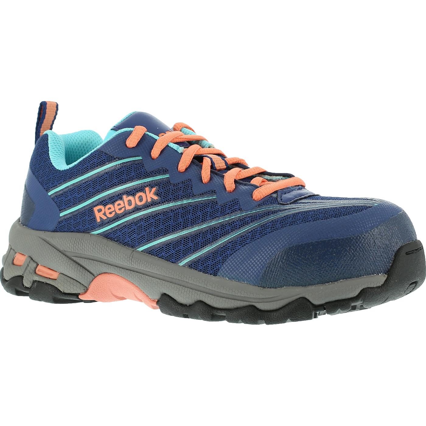 Women's Composite Toe Blue Work Athletic Shoe, Reebok Exline