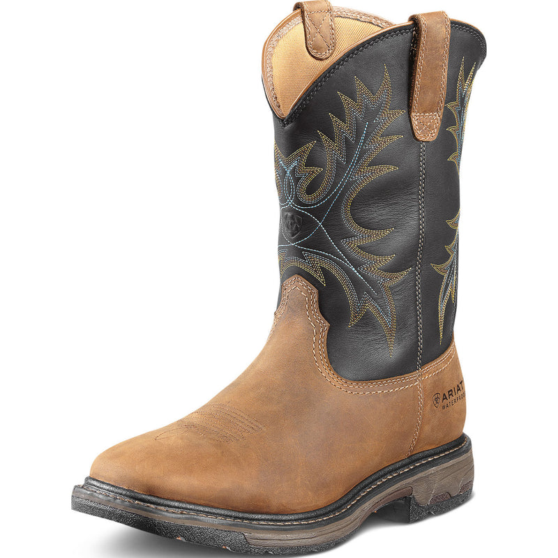Ariat WorkHog Wide Square Men's Steel Toe Waterproof Western Work Boot - main