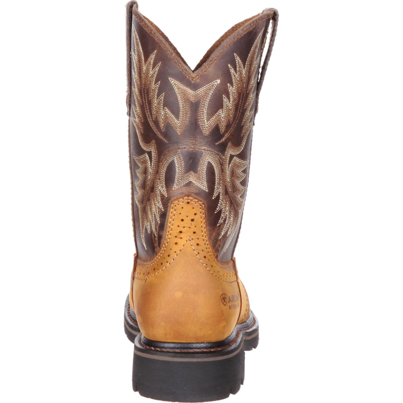 Ariat Sierra Wide Square Steel Toe Western Work Boot - back