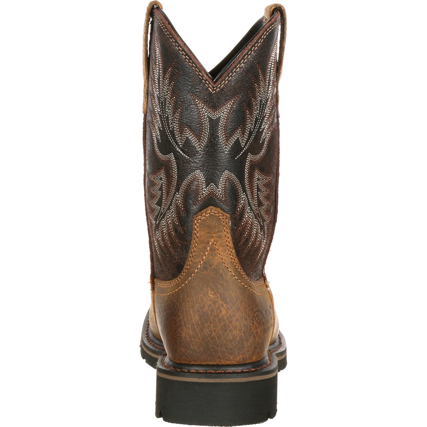 Ariat Sierra Wide Square Toe Steel Toe Puncture-Resistant Western Work Boot - back