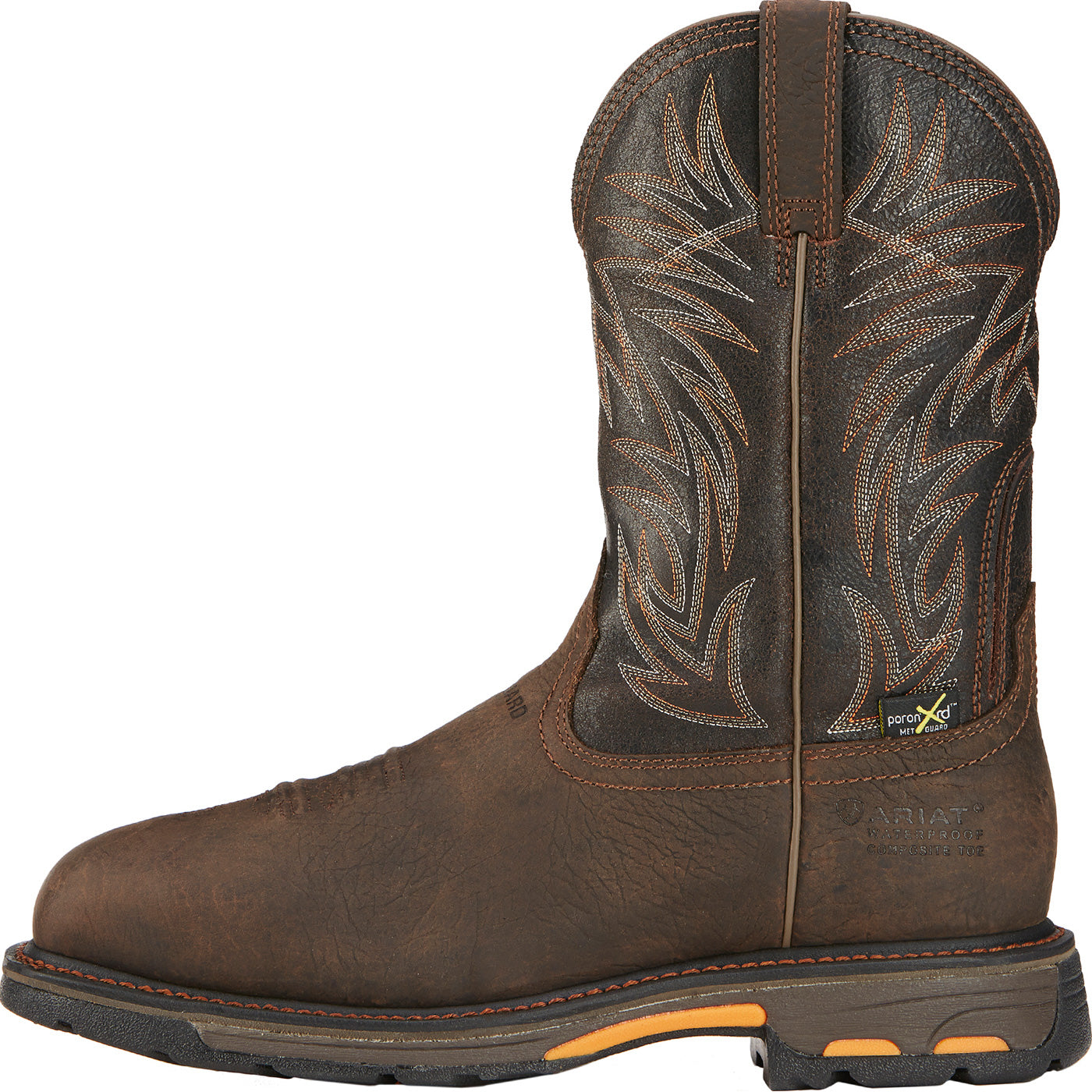 Ariat WorkHog Men's 11 inch Composite Toe Internal Met-Guard Waterproof Western Work Boot - profile
