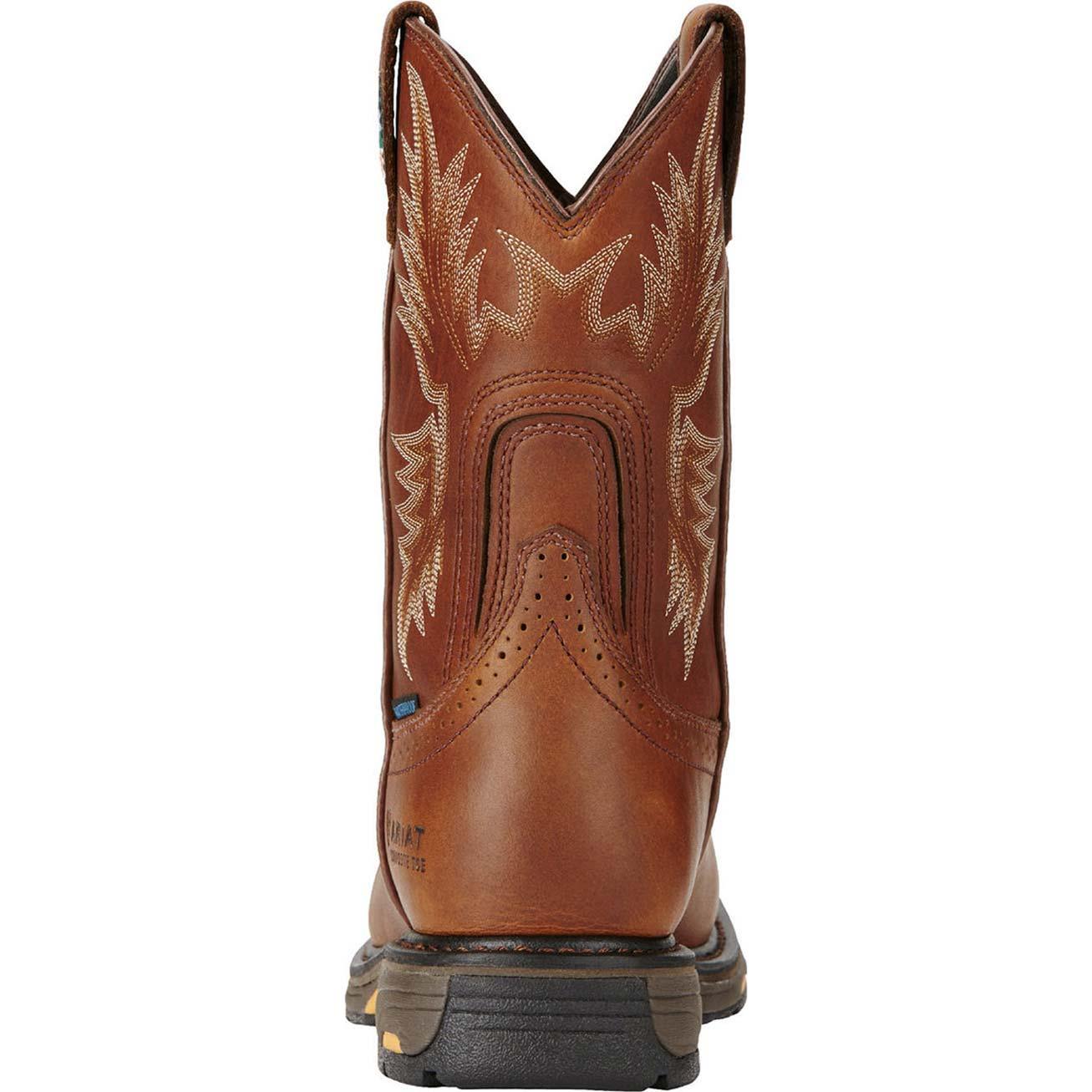 Ariat Workhog Composite Toe CSA-Approved Puncture-Resistant Waterproof Western Work Boot - back
