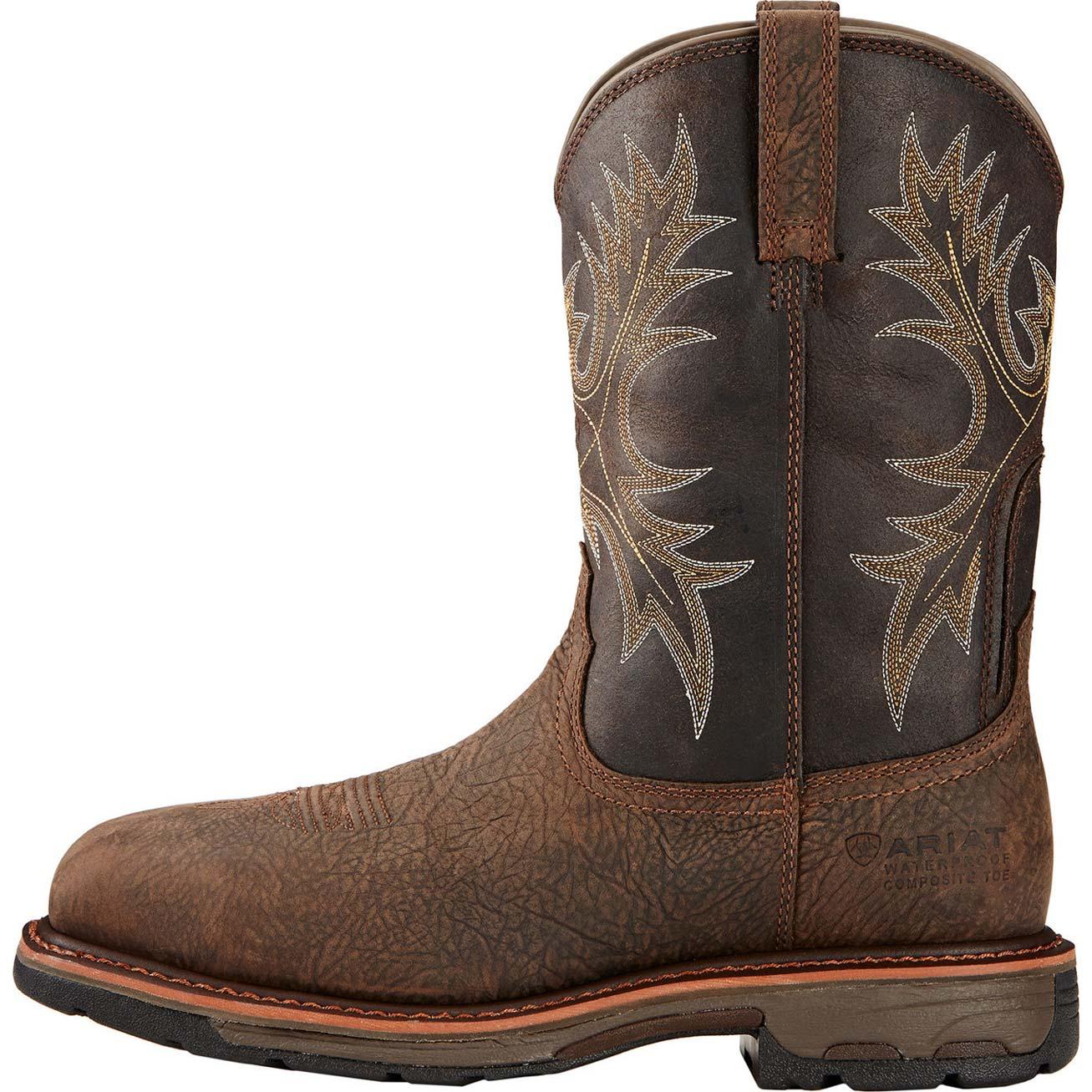 Ariat Workhog H2O Composite Toe Waterproof Western Wellington - profile