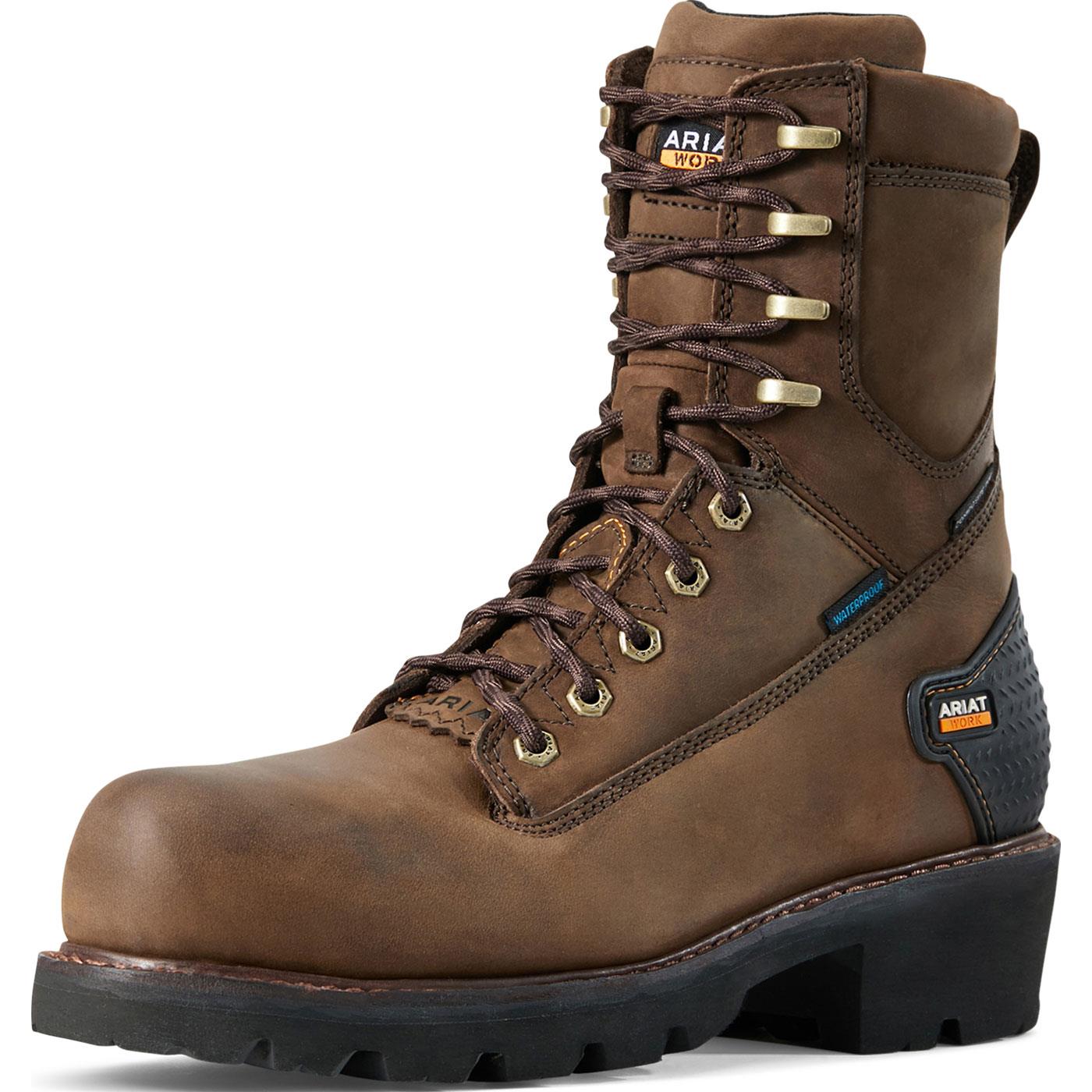 Ariat Powerline Men's 8-inch Composite Toe Electrical Hazard Waterproof Work Boot