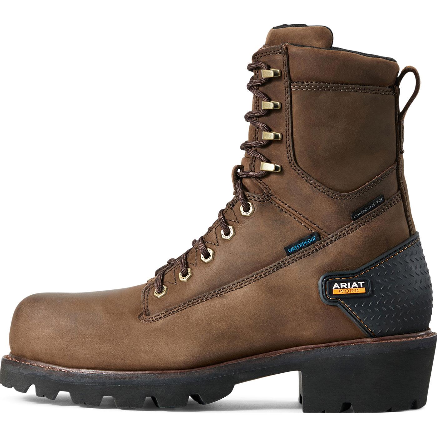 Ariat Powerline Men's 8-inch Composite Toe Electrical Hazard Waterproof Work Boot