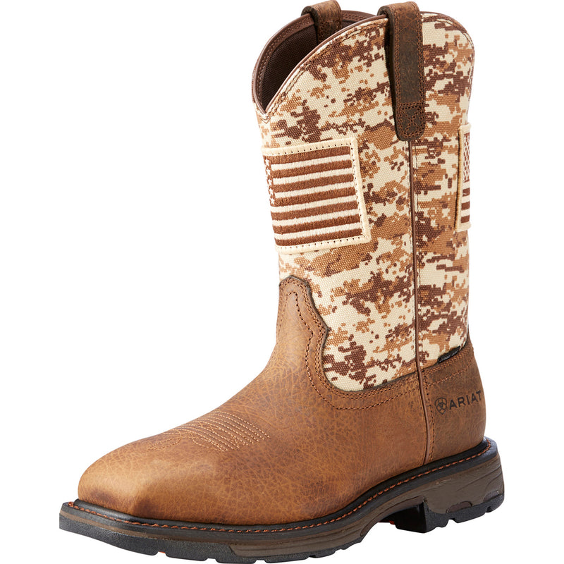 Ariat WorkHog Patriot Men's 11 inch Steel Toe Electrical Hazard Western Work Boot - main