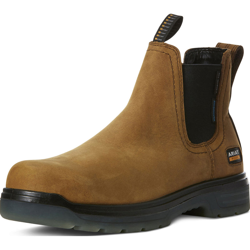 Ariat Turbo Men's Carbon Toe Electrical Hazard Waterproof Pull-on Chelsea Work Boot - main