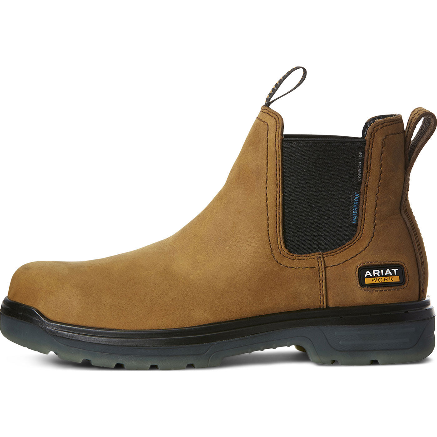 Ariat Turbo Men's Carbon Toe Electrical Hazard Waterproof Pull-on Chelsea Work Boot - profile
