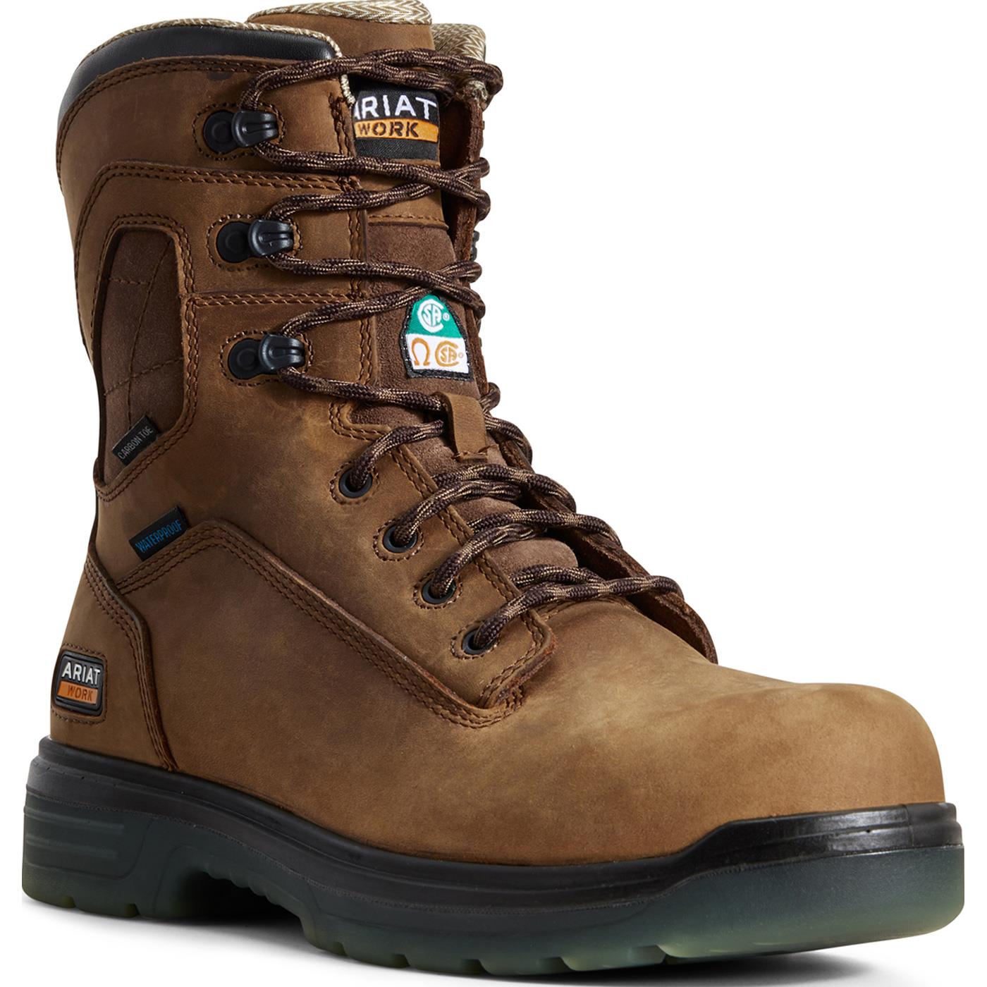 Ariat Turbo Men's 8-Inch CSA Carbon Toe Electrical Hazard Puncture-Resistant Waterproof Work Boot