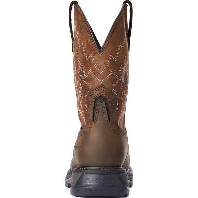 Ariat Big Rig Men's Composite Toe Electrical Hazard Waterproof Western Work Boot - back