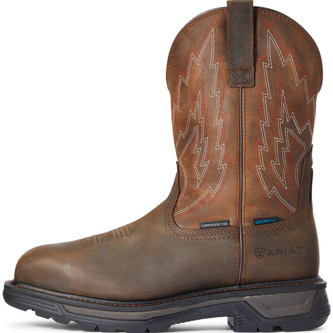 Ariat Big Rig Men's Composite Toe Electrical Hazard Waterproof Western Work Boot - profile