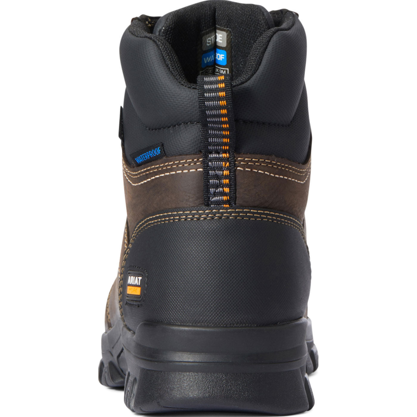 Ariat Treadfast Men's 6-inch Steel Toe Electrical Hazard Waterproof Work Boot - back