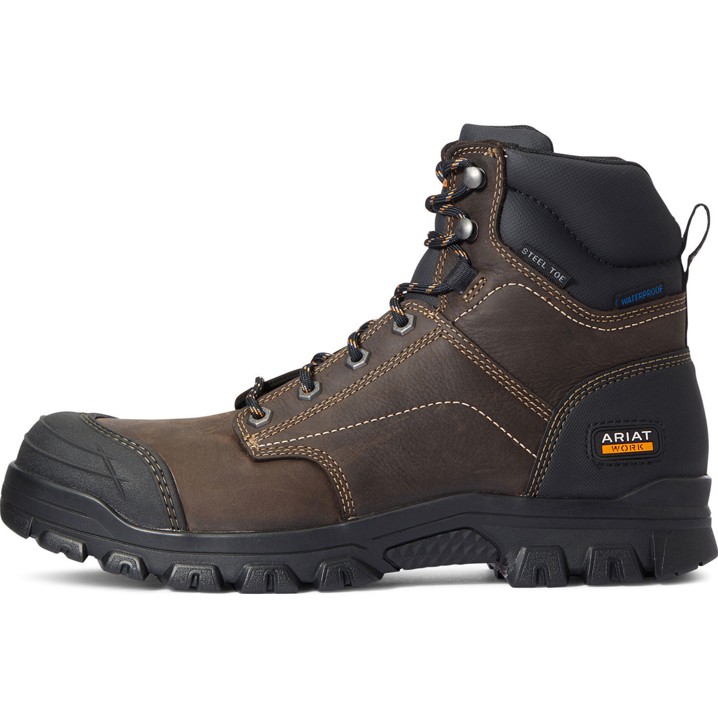 Ariat Treadfast Men's 6-inch Steel Toe Electrical Hazard Waterproof Work Boot - profile