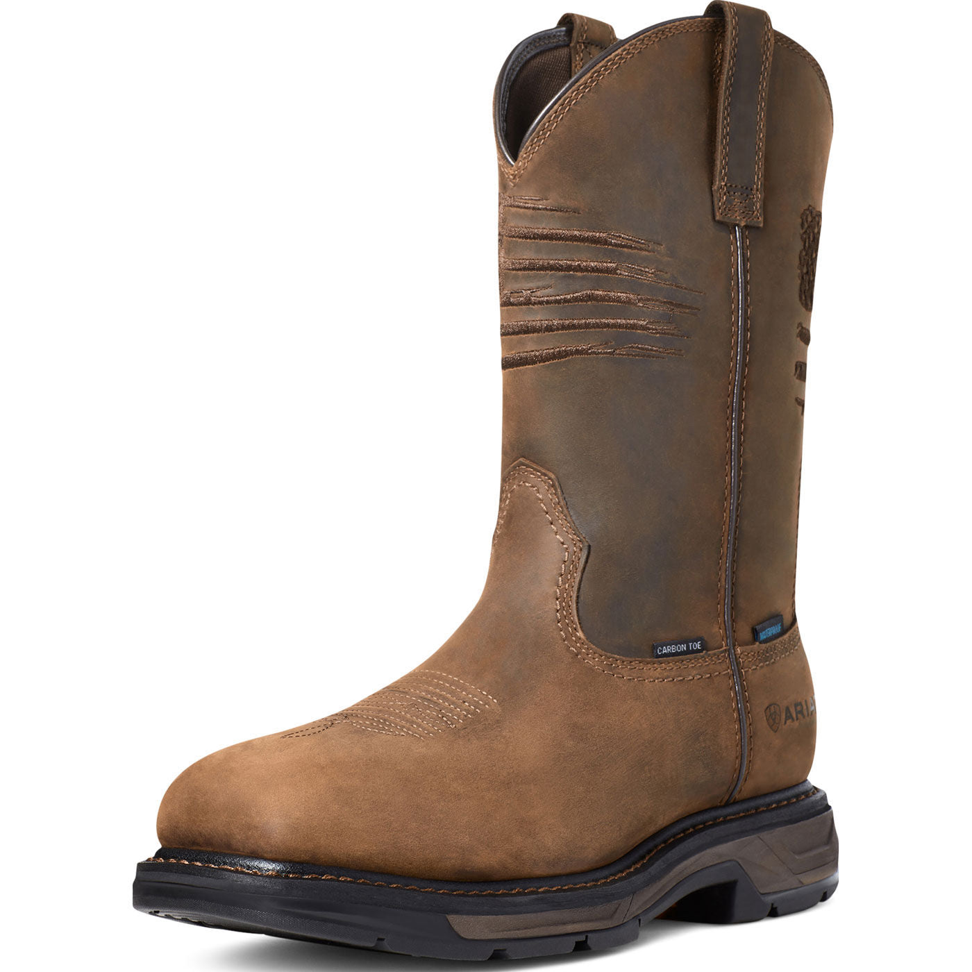 Ariat WorkHog XT Patriot Men's 11 inch Carbon Toe Electrical Hazard Waterproof Western Work Boot - profile