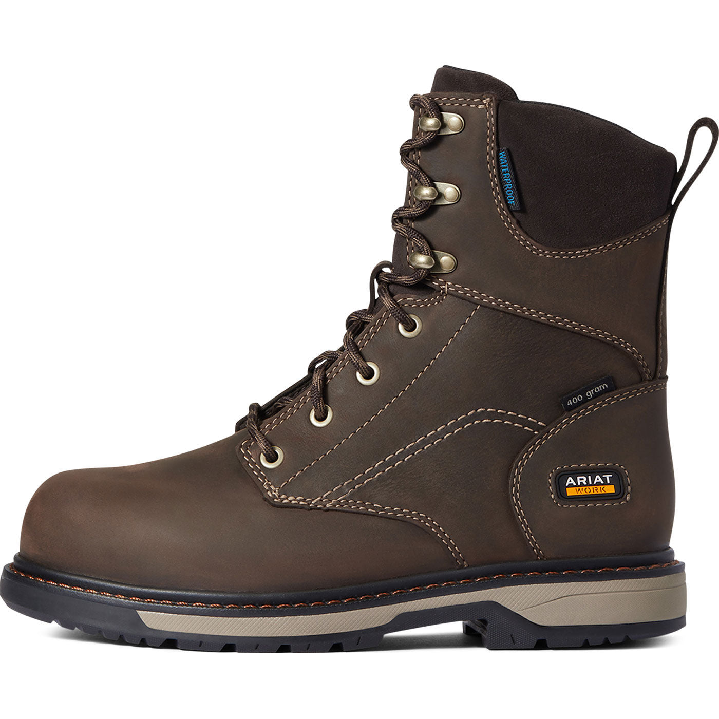 Ariat Riveter Glacier Grip Women's 8-inch CSA Composite Toe 400G Insulated Waterproof Work Boot - profile