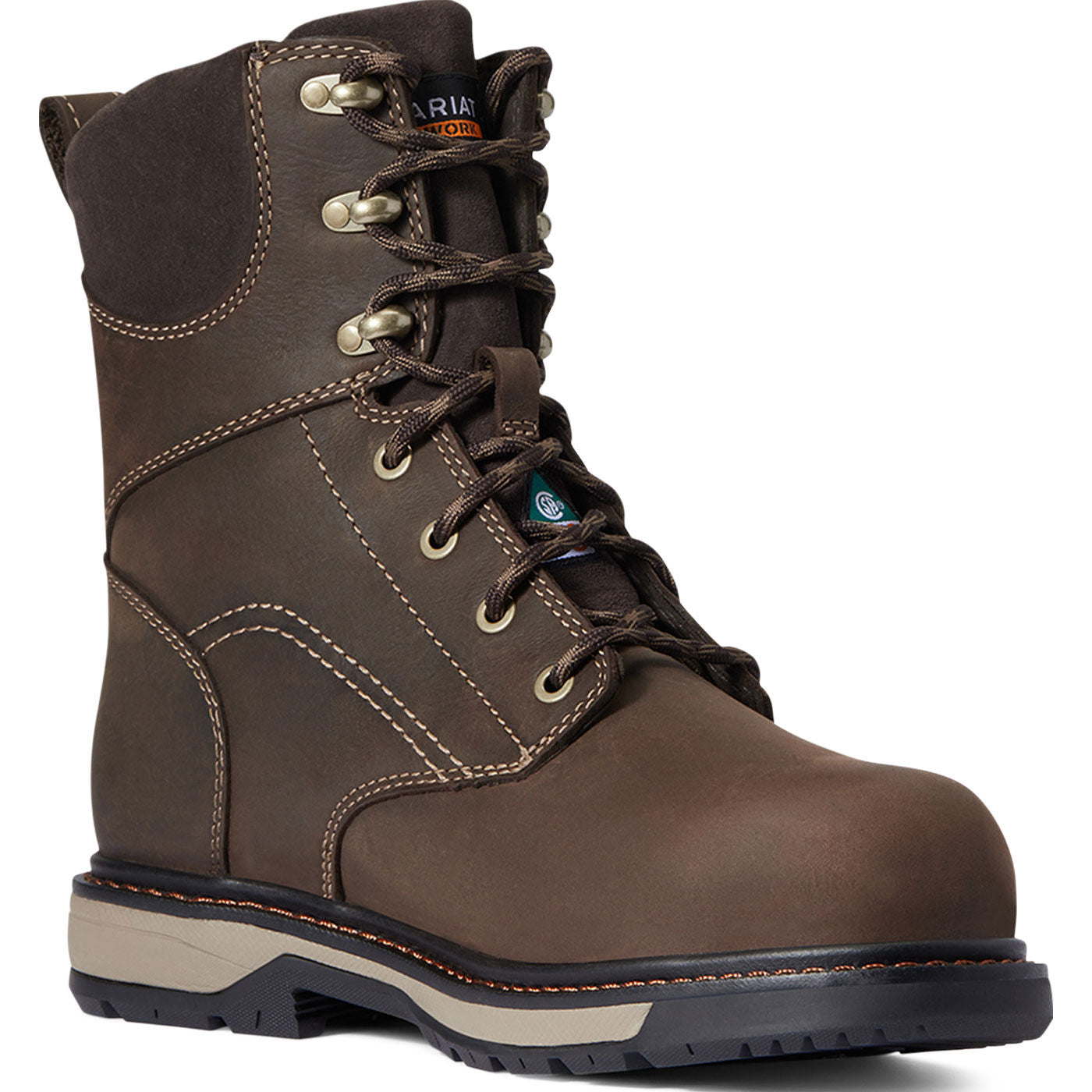 Ariat Riveter Glacier Grip Women's 8-inch CSA Composite Toe 400G Insulated Waterproof Work Boot - profile