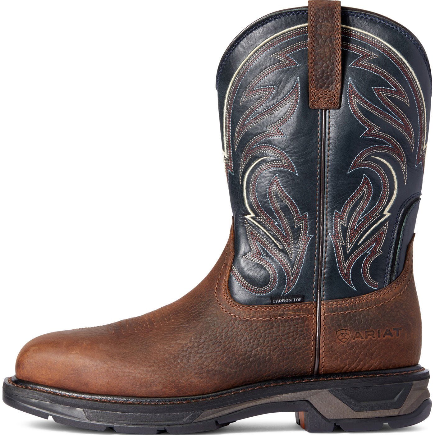 Ariat WorkHog XT Cottonwood Men's 11-inch Carbon Nano Toe Pull-On Western Work Boot - profile