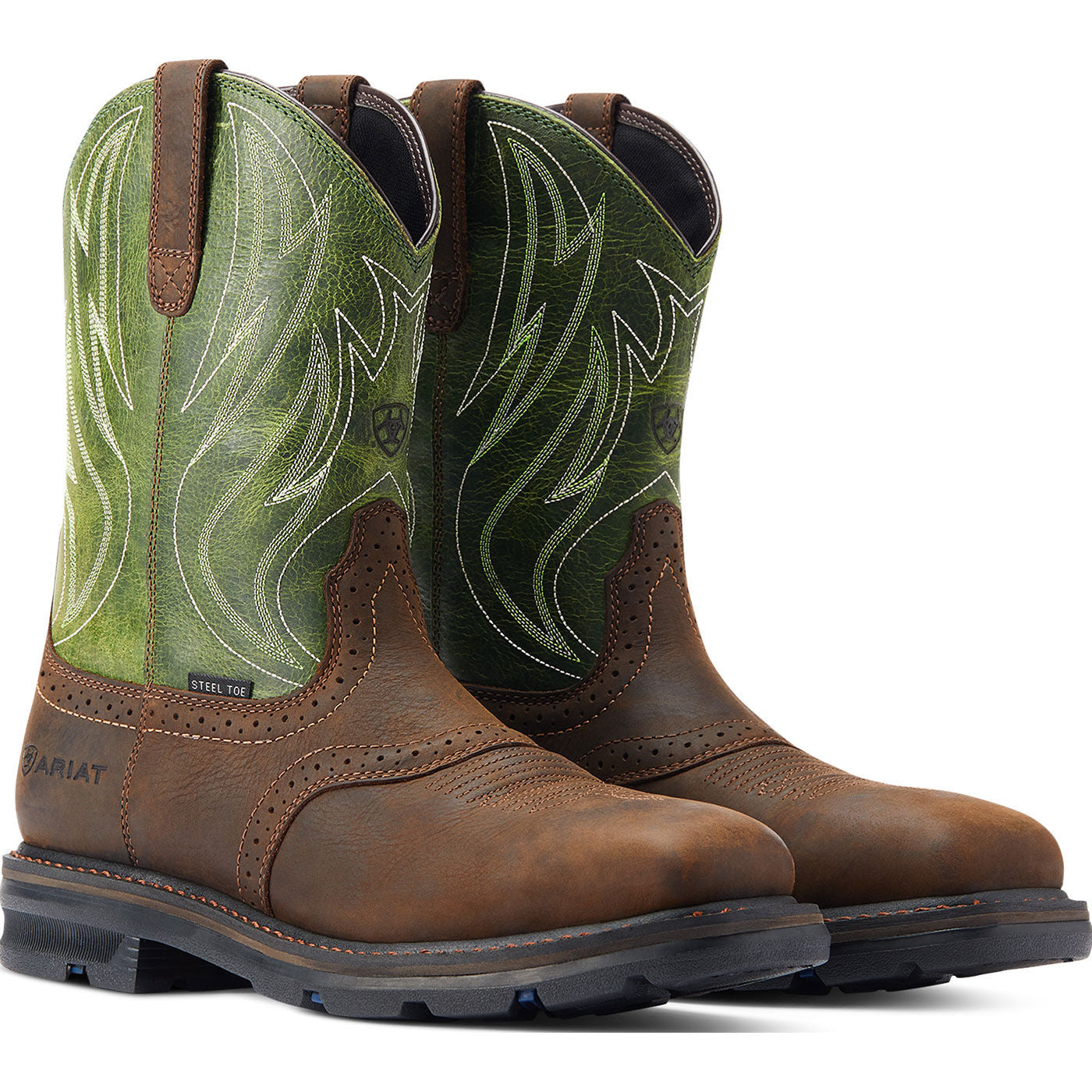 Ariat Sierra Shock Shield Men's 10-inch Steel Toe Electrical Hazard Western Work Boot - front