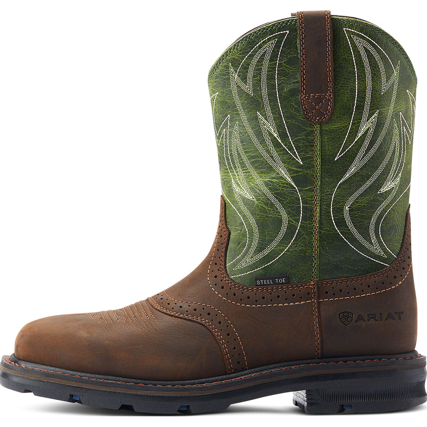 Ariat Sierra Shock Shield Men's 10-inch Steel Toe Electrical Hazard Western Work Boot - profile