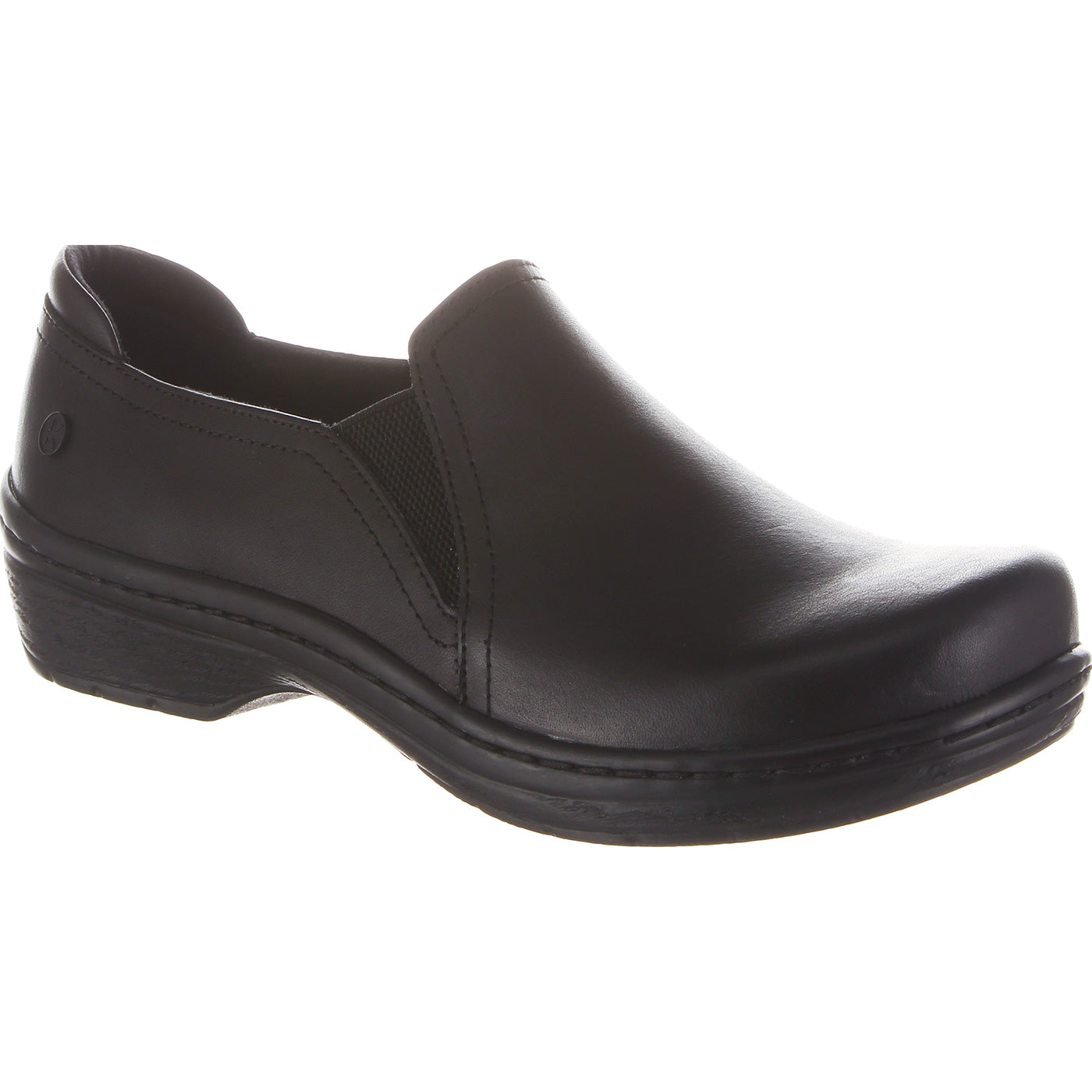 Klogs Moxy Women's Black Leather Slip-On Work Clogs - main