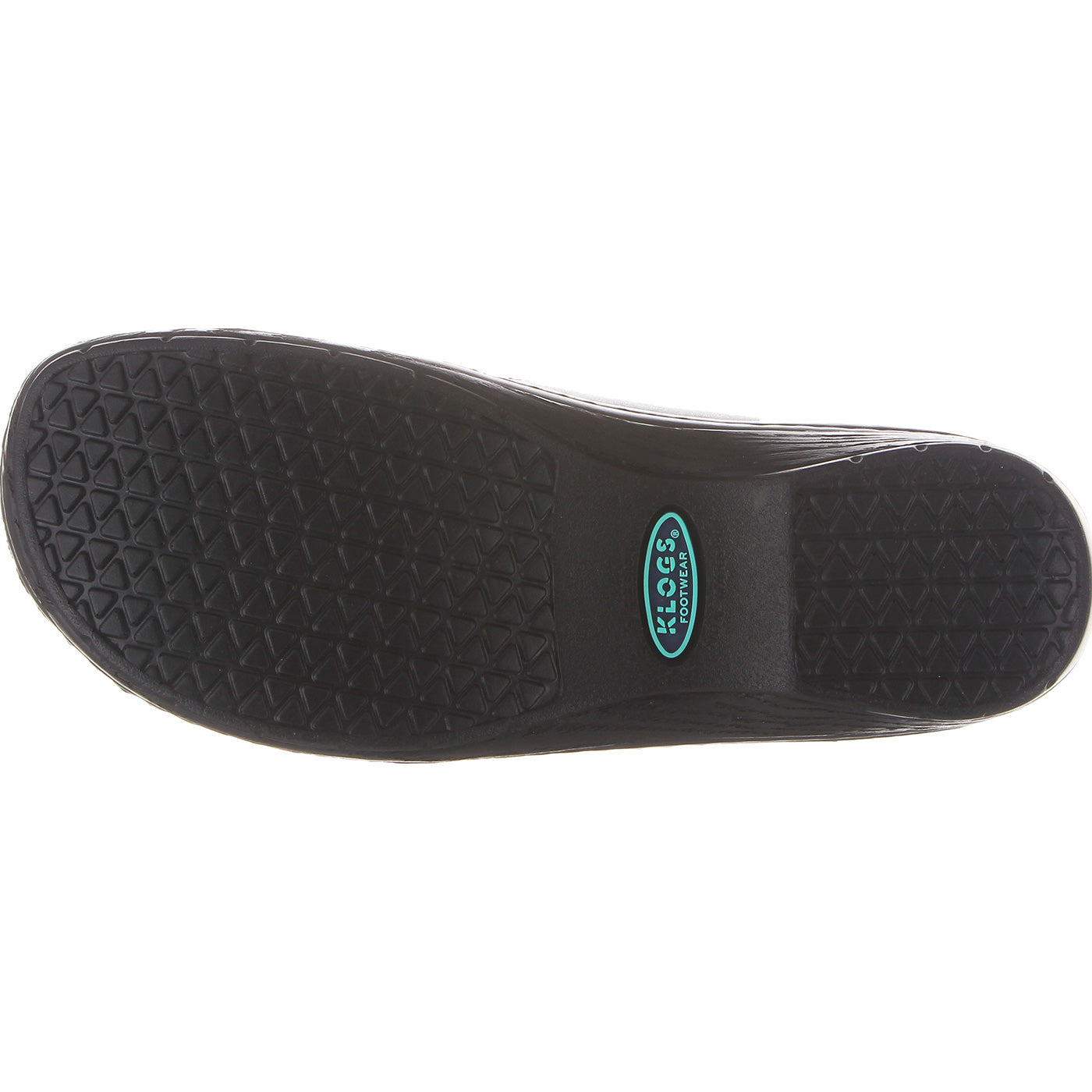 Klogs Moxy Women's Black Leather Slip-On Work Clogs - outsole