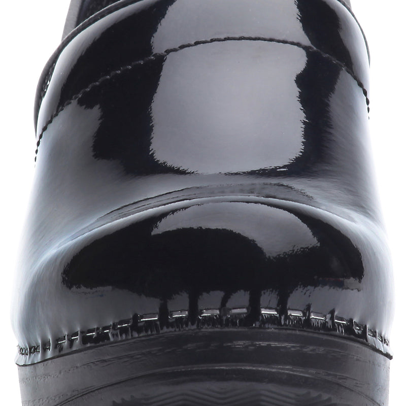 Dansko Professional Women's Black Patent Leather Clog - front