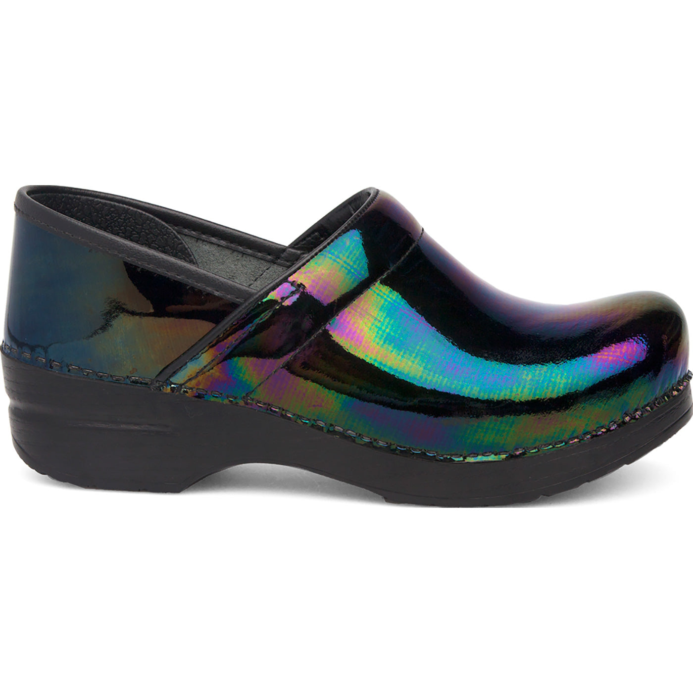 Dansko Professional Women's Petrol Patent Leather Clog - profile