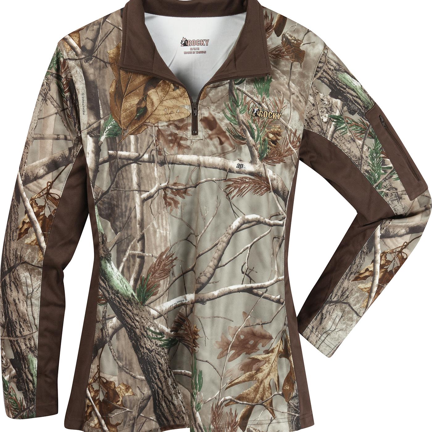 Rocky Women's SilentHunter 1/4 Zip Camo Shirt - main