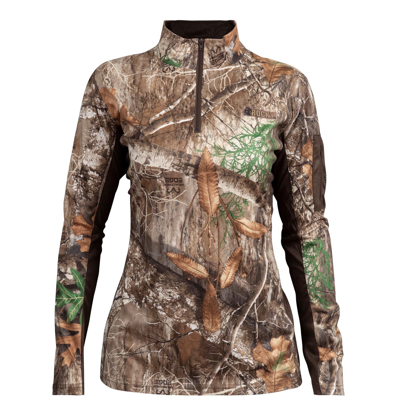Rocky Women's SilentHunter 1/4 Zip Camo Shirt - rte