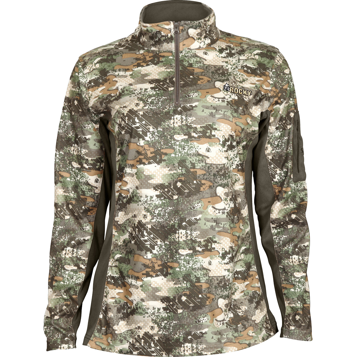 Rocky Women's SilentHunter 1/4 Zip Camo Shirt - rvc