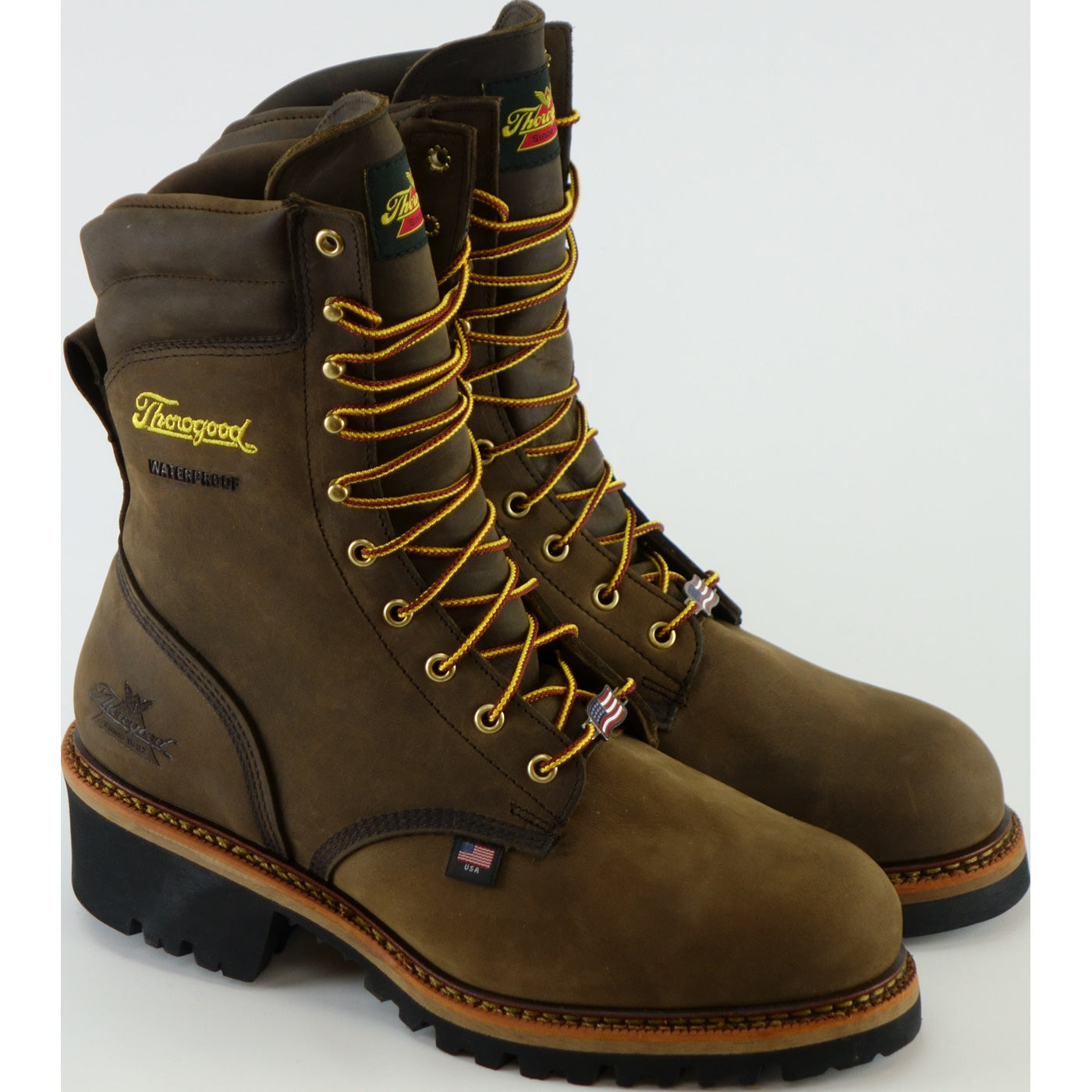 Thorogood Logger Men's 9-inch Steel Toe Electrical Hazard Waterproof Logger Boots - profile