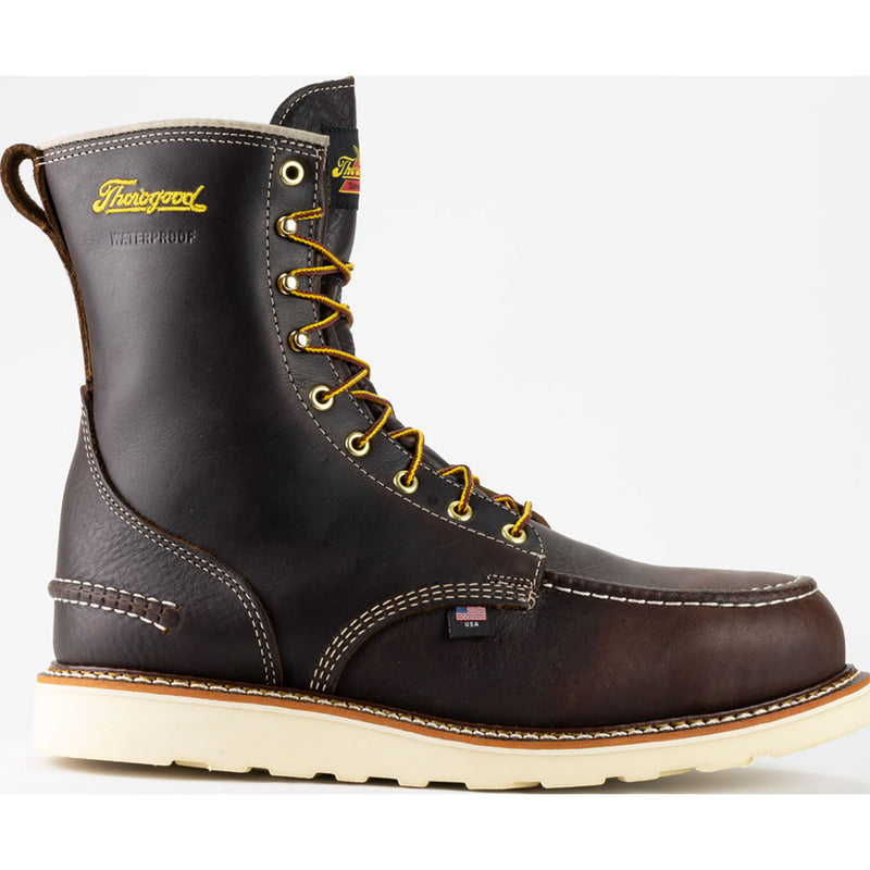 Thorogood 1957 Series Wedge Men's 8-inch Steel Toe Electrical Hazard Waterproof Work Boots - profile