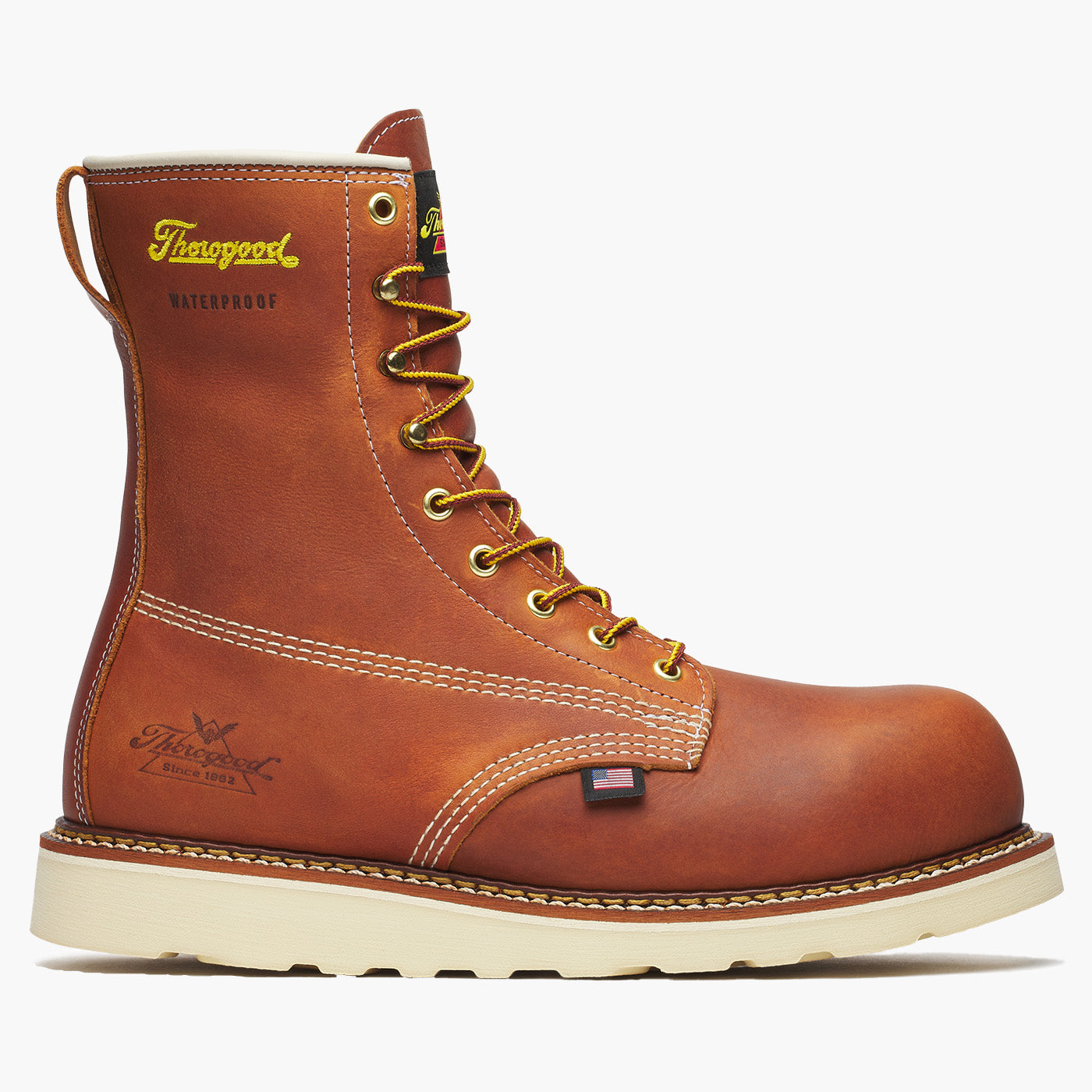 Thorogood American Heritage Men's 8-inch Composite Toe Waterproof Wedge Work Boot