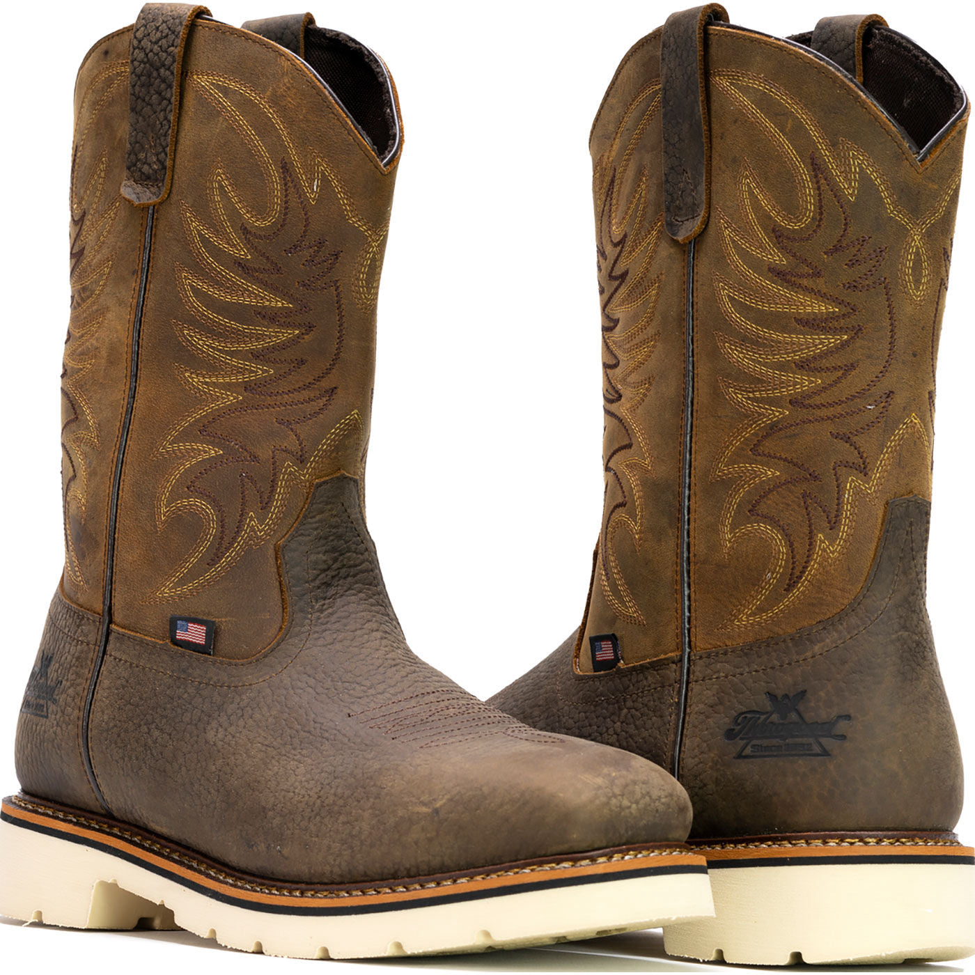 Thorogood 11-inch Men's Steel Toe Electrical Hazard Waterproof Western Work Boot - front