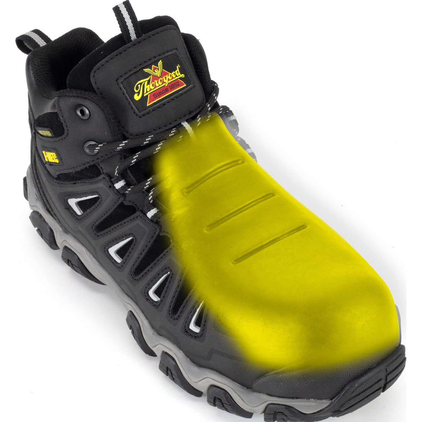 Thorogood Crosstrex I-Met Mid Men's Internal Metatarsal Composite Toe Electrical Hazard Waterproof Work Hiker - birdseye