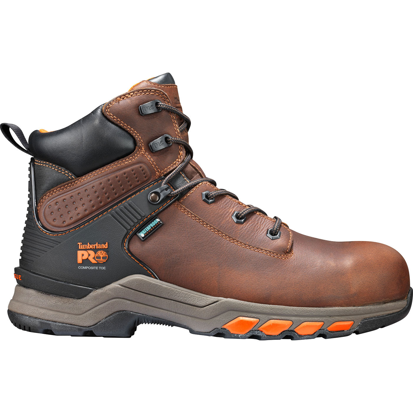 Timberland PRO Hypercharge Men's 6 inch Composite Toe Electrical Hazard Waterproof Leather Work Hiker - profile