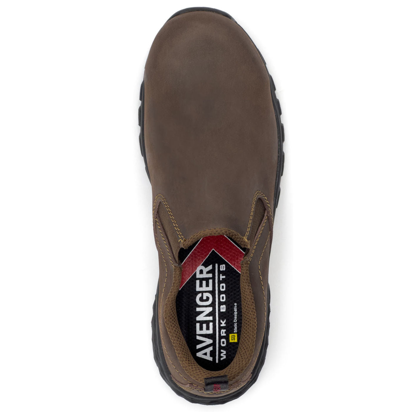 Avenger Flight Men's Composite Toe Static-Dissipative Slip-On Leather Work Shoe - birdseye